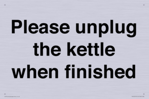 Please unplug the kettle when finished